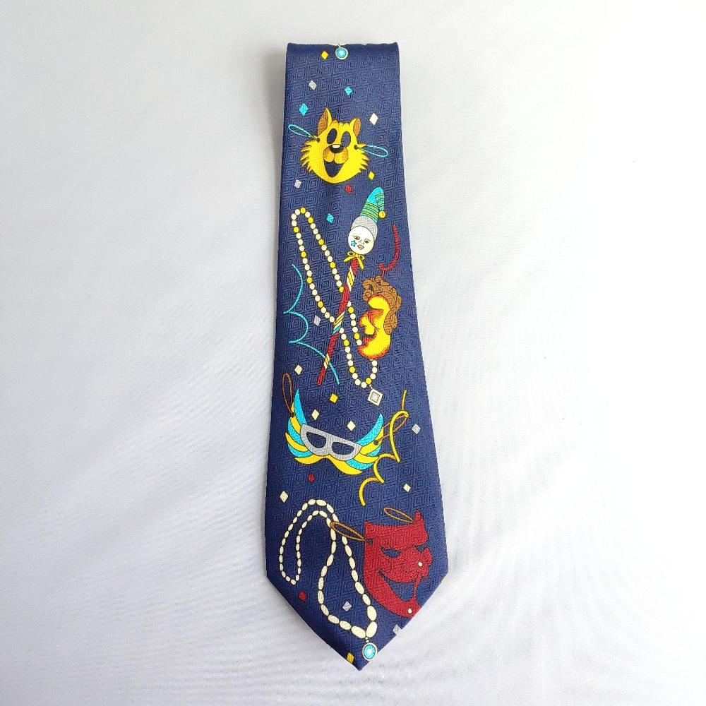 Mardi Gras Carnival Drama Men's Neck Tie Renaissance Hand Made